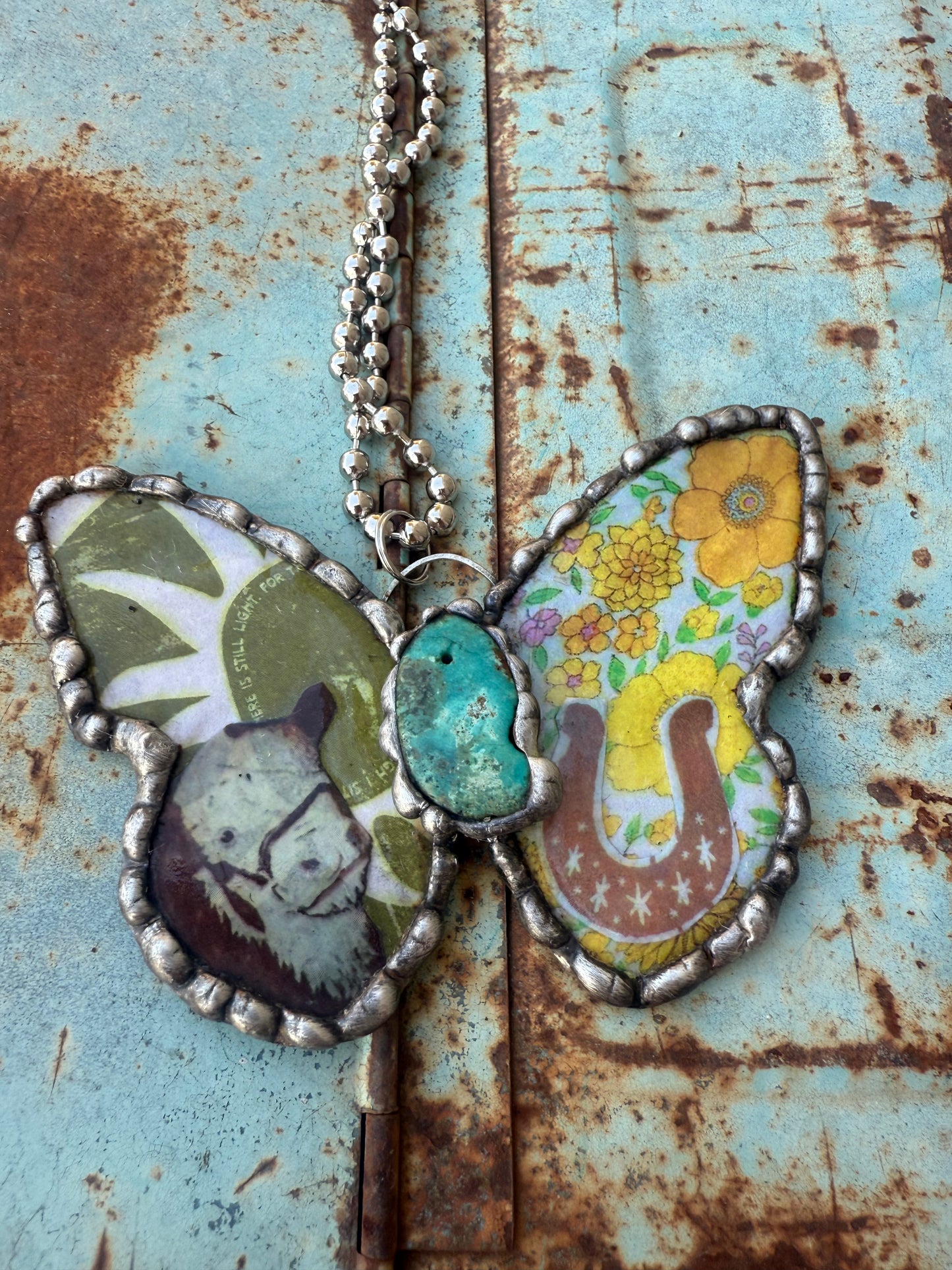 Hereford Horseshoe Butterfly Necklace