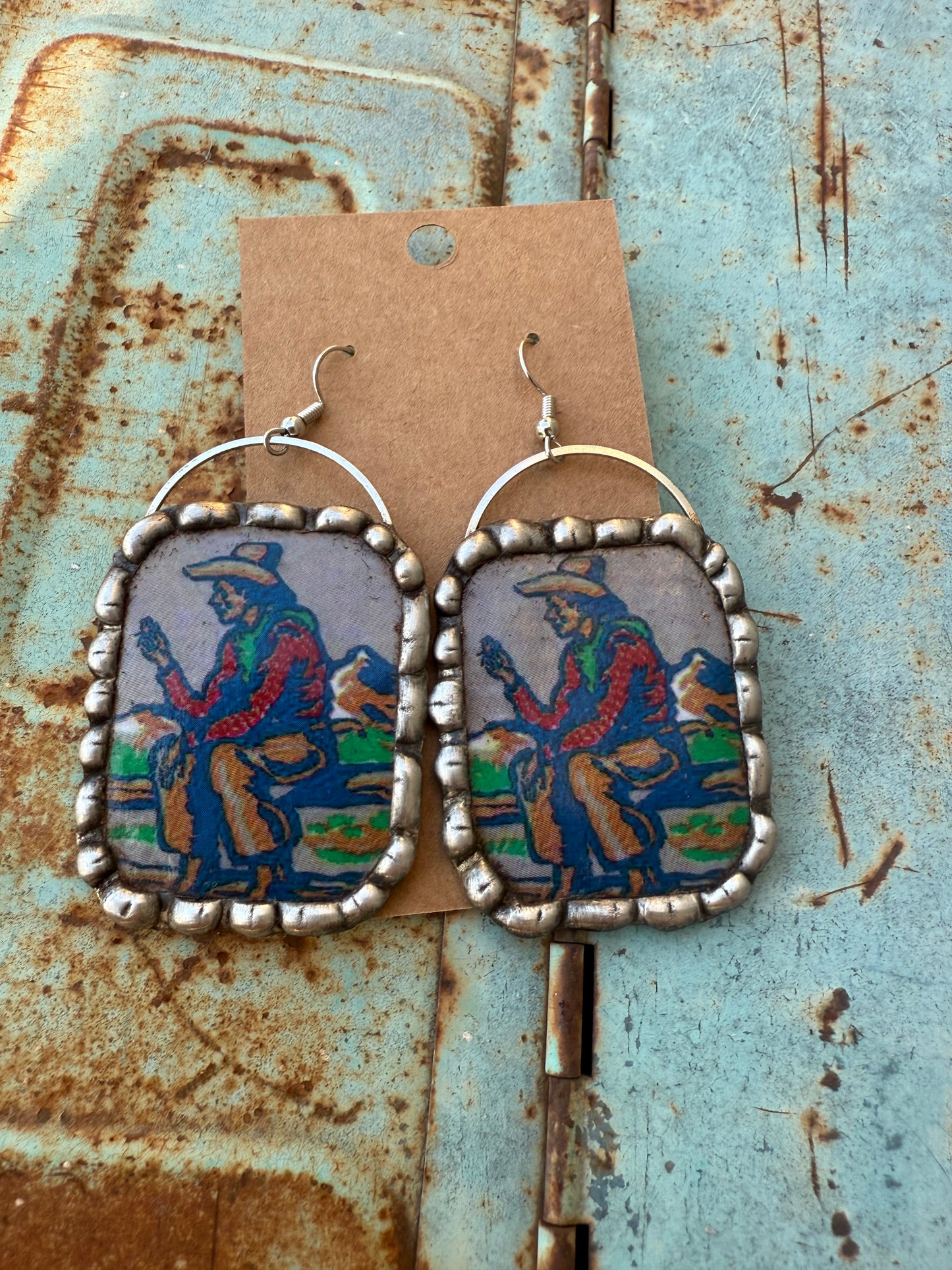 Sitting Cowboy Earrings