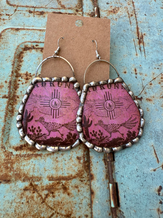 Pink Road Runner Earrings