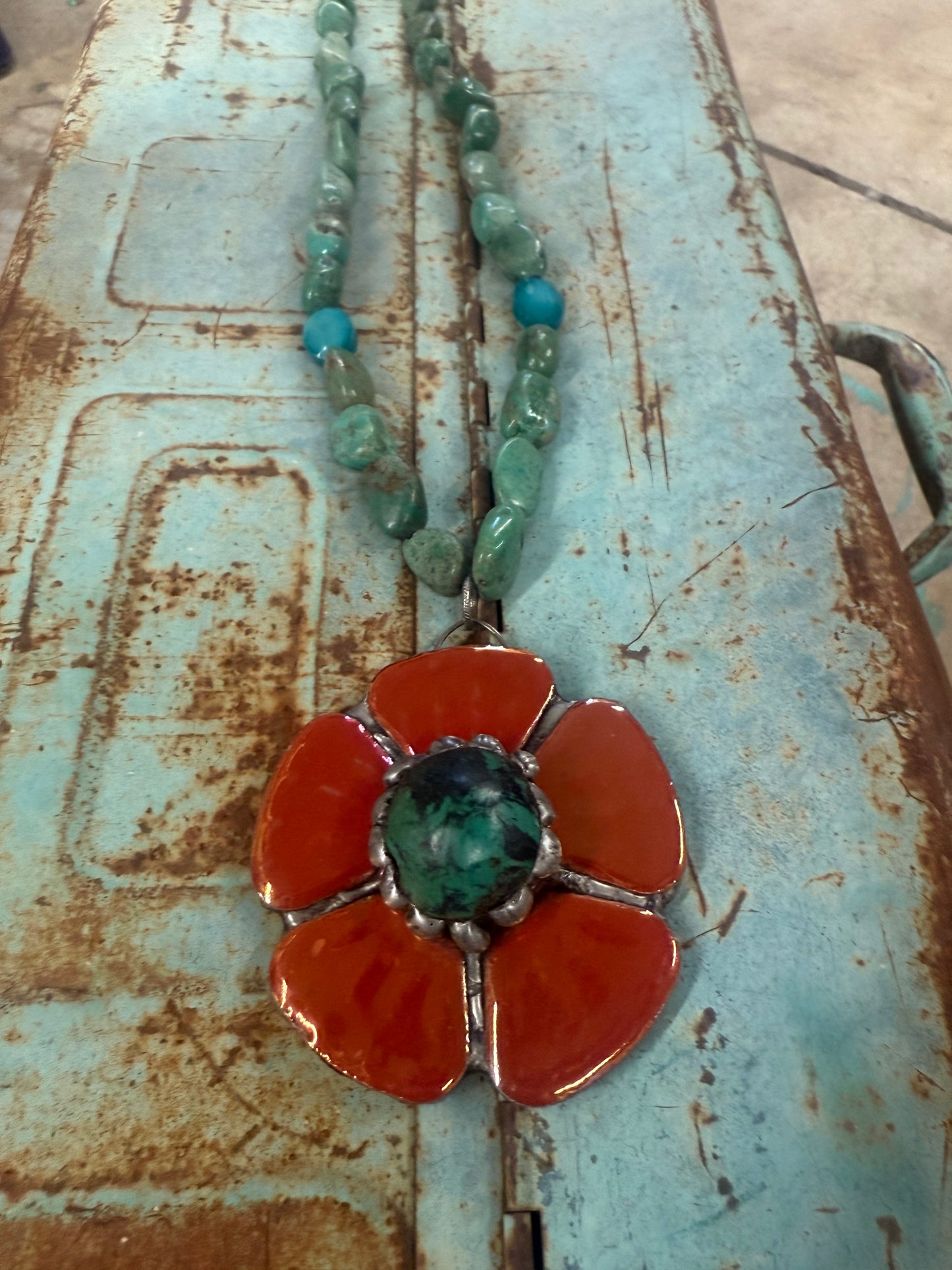 Orange Flower Necklace