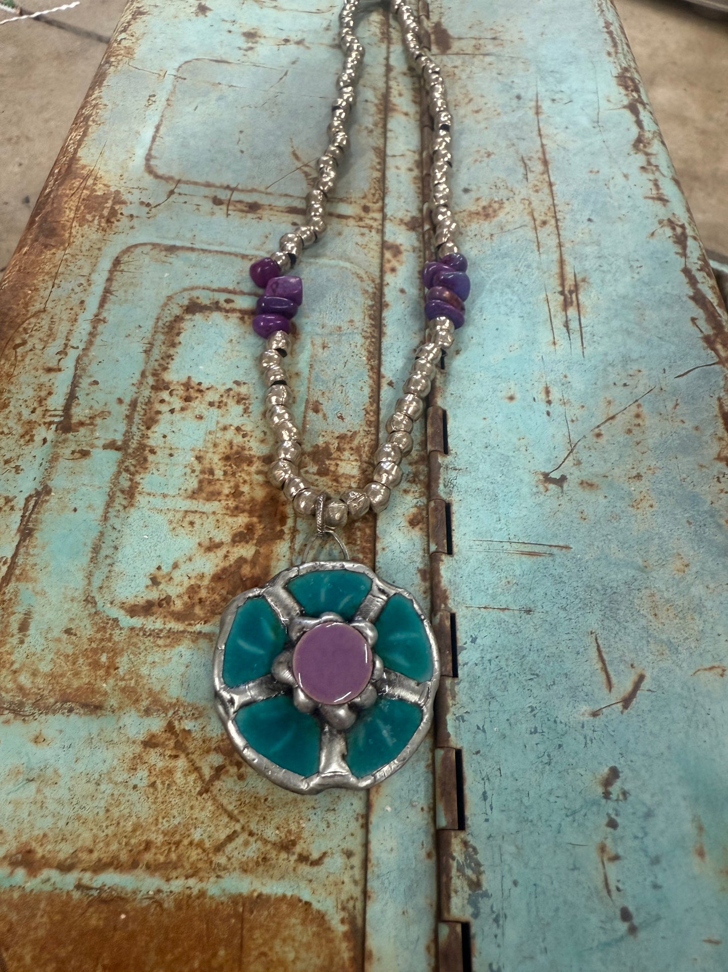 Turquoise Flower Necklace
