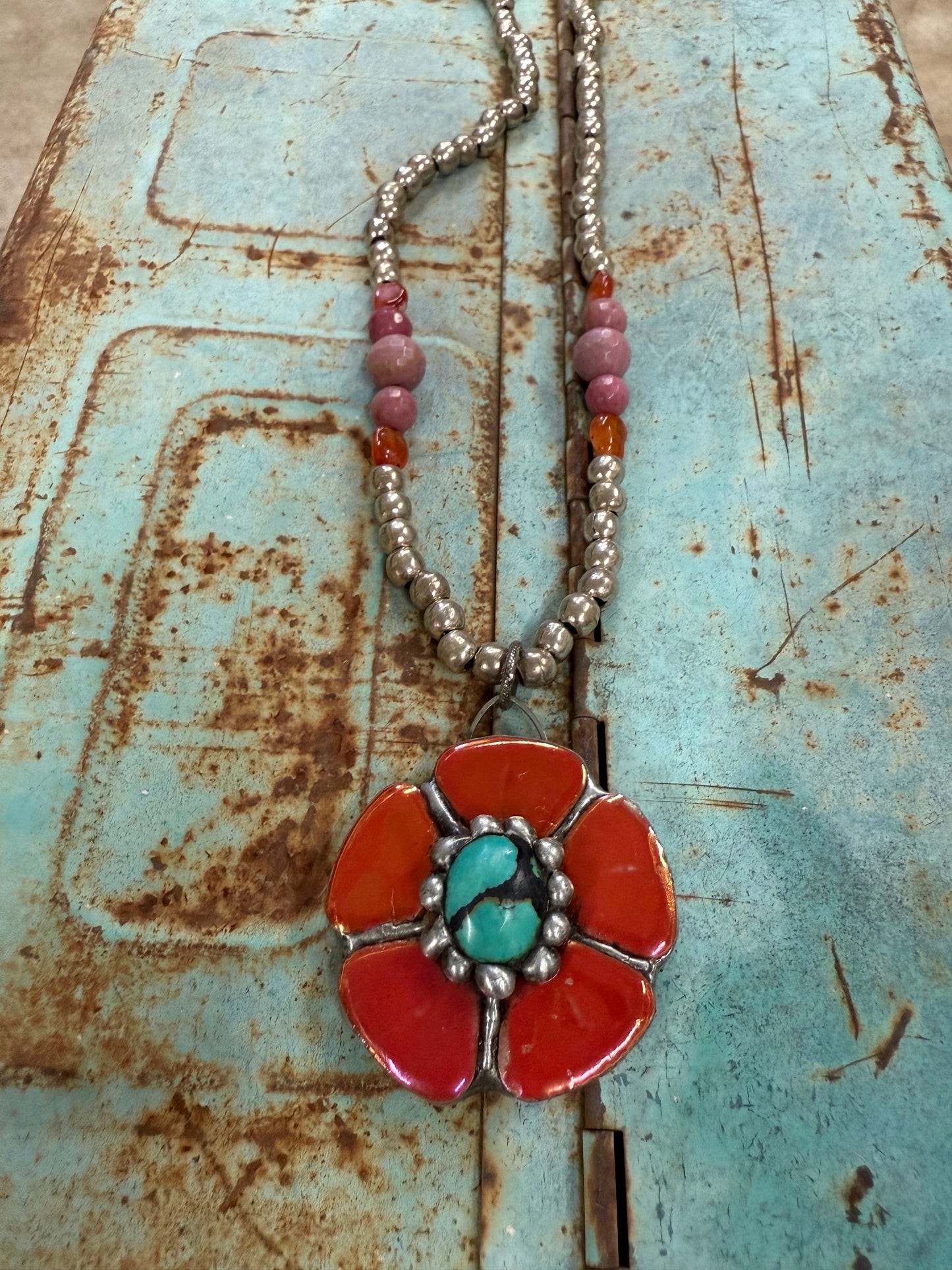 Orange Flower Necklace
