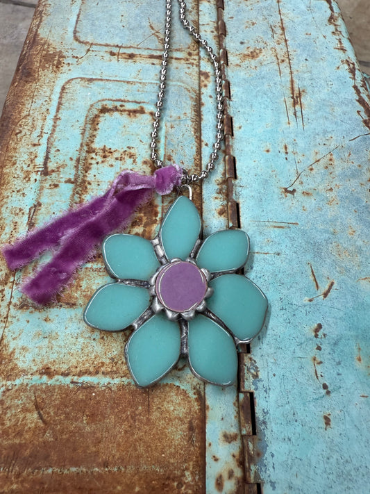Turquoise Flower Necklace