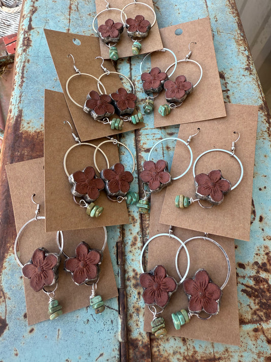 Clay Flower Earrings
