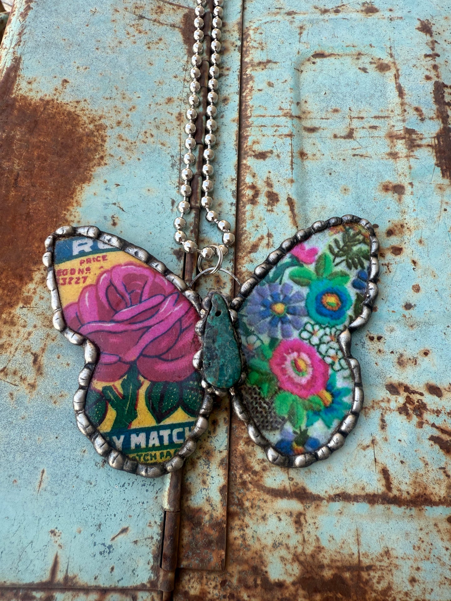 Rose Butterfly Necklace