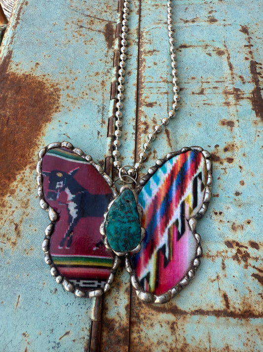 Donkey Butterfly Necklace