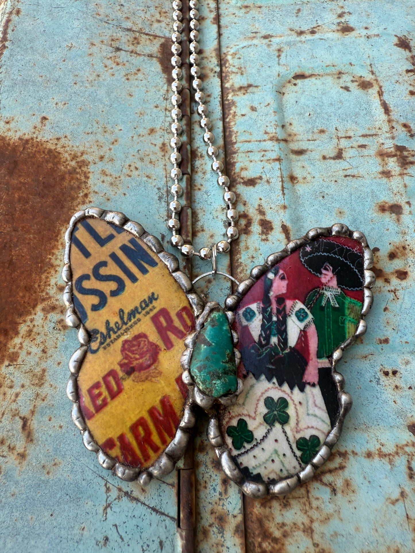 Cattle Crossing Butterfly Necklace