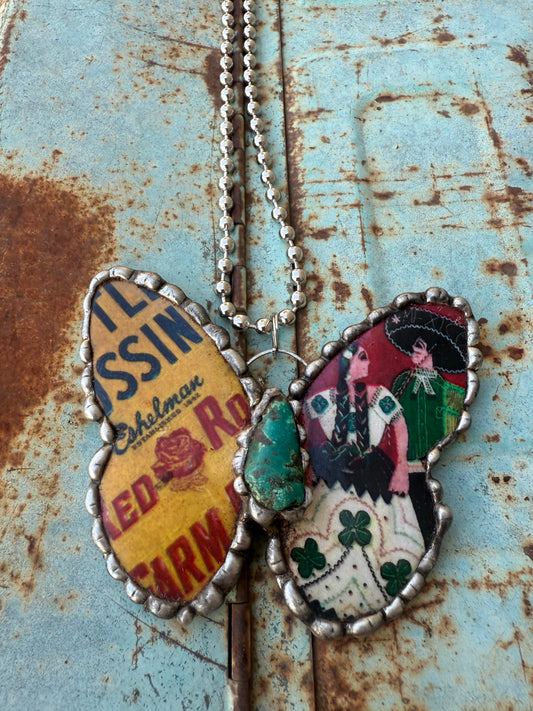 Cattle Crossing Butterfly Necklace